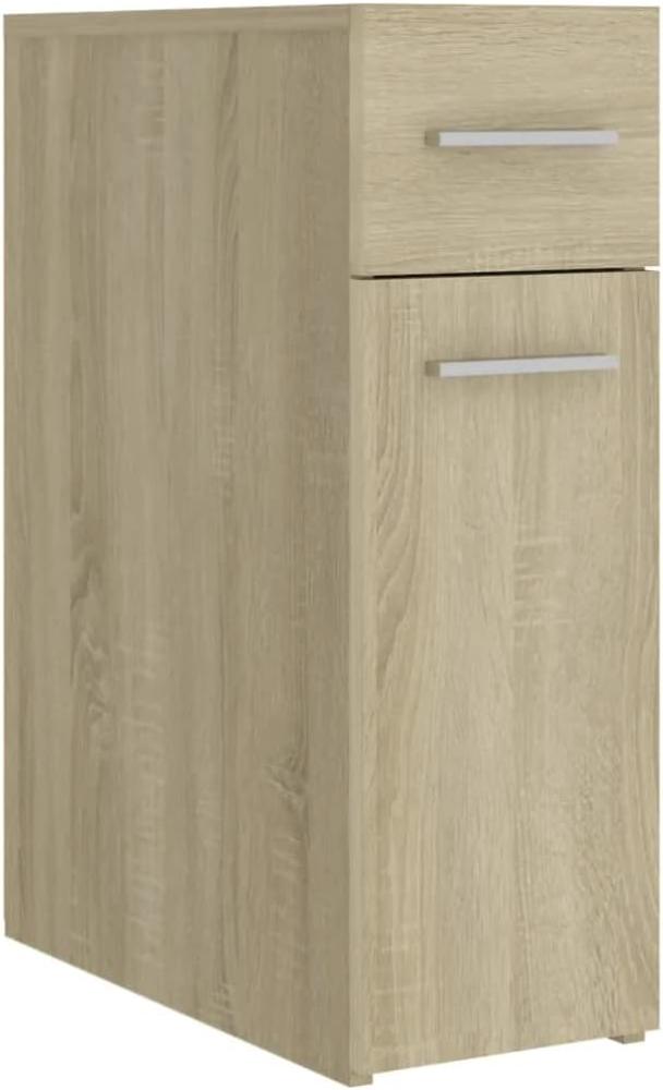 vidaXL Apothekerschrank Nischenschrank Nischenregal Miniregal Schrankchen Küchenschrank Standschrank Schrank Sonoma-Eiche 20x45,5x60cm Holzwerkstoff Bild 1