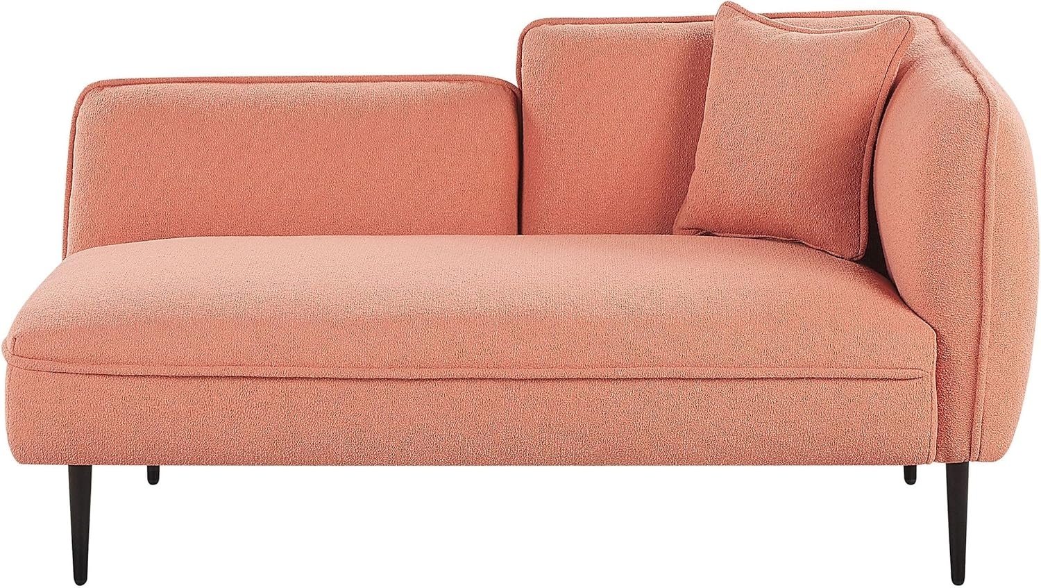 Chaiselongue Bouclé pfirsichrosa rechtsseitig CHEVANNES Bild 1