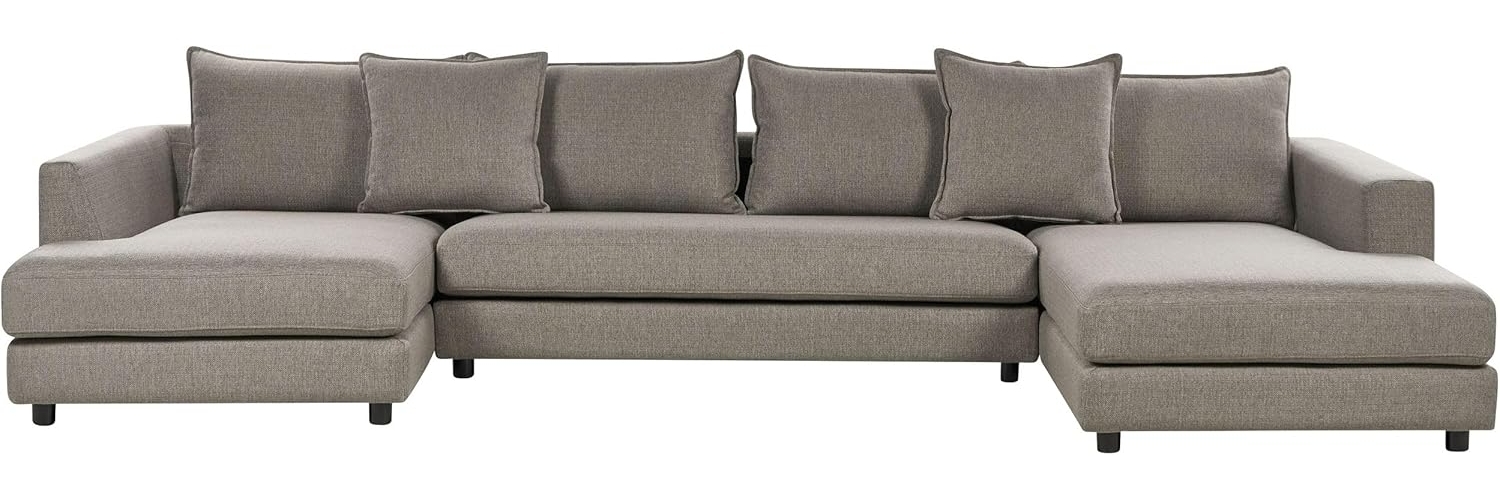 Ecksofa LILVIKEN Stoff Taupe Symmetrisch Bild 1