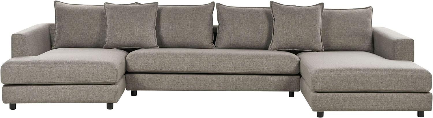 Ecksofa LILVIKEN Taupe Stoff Bild 1