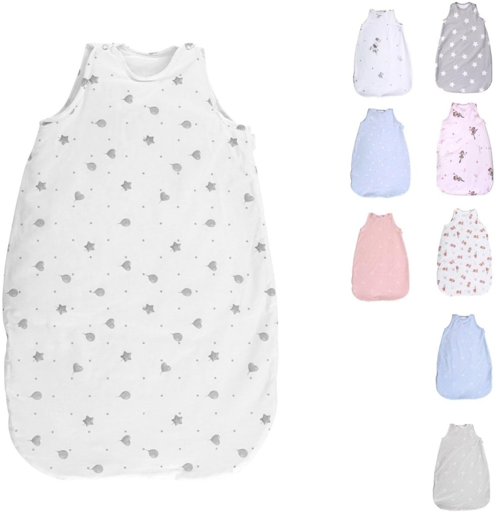 Lorelli Baby-Sommerschlafsack Summer, Länge 80 cm, Breite 42 cm, 100% Baumwolle grau weiss Bild 1