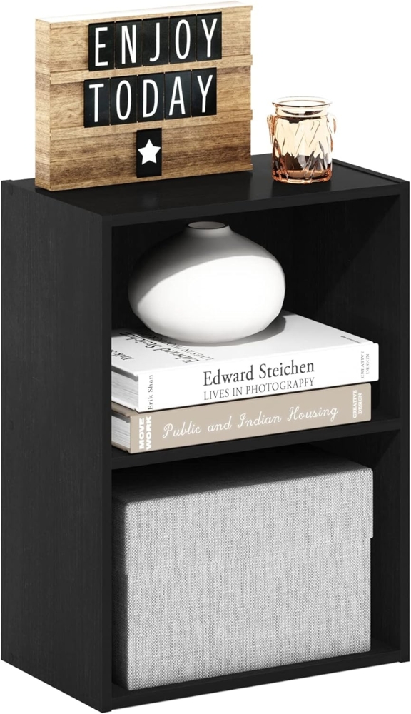 Furinno Luder Bücherregal, Holz, Schwarzholz, 23. 7(D) x 39. 5(W) x 53. 9(H) cm Bild 1