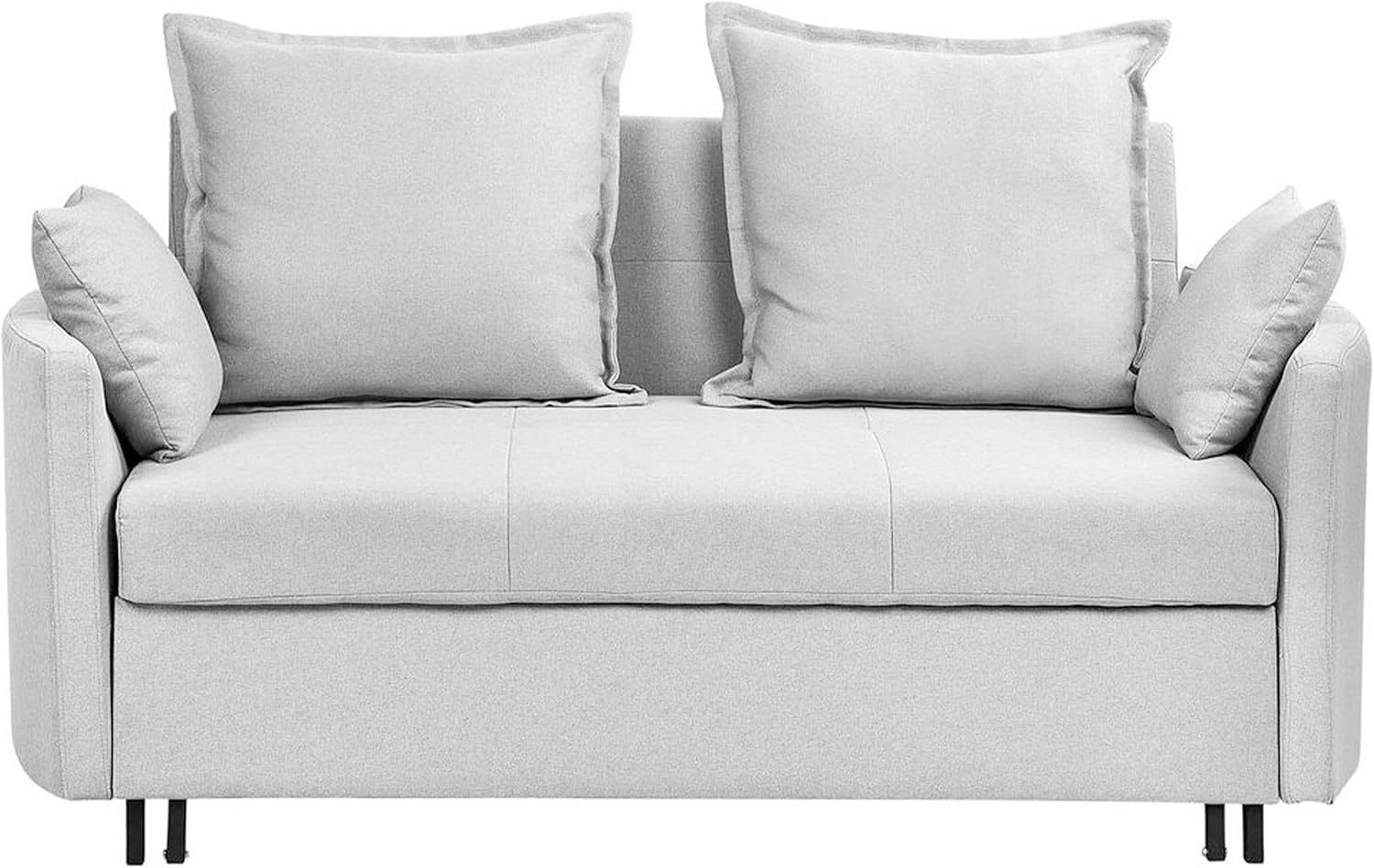 Schlafsofa 2-Sitzer Polsterbezug hellgrau HOVIN Bild 1