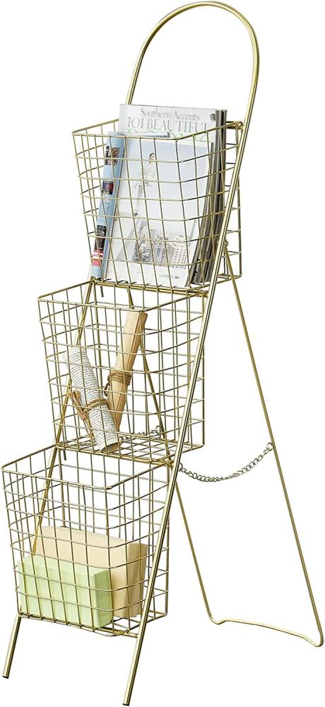 Dekoleiter mit Metallkörben Metall Messing 107 x 27 x 55 cm en. casa Bild 1