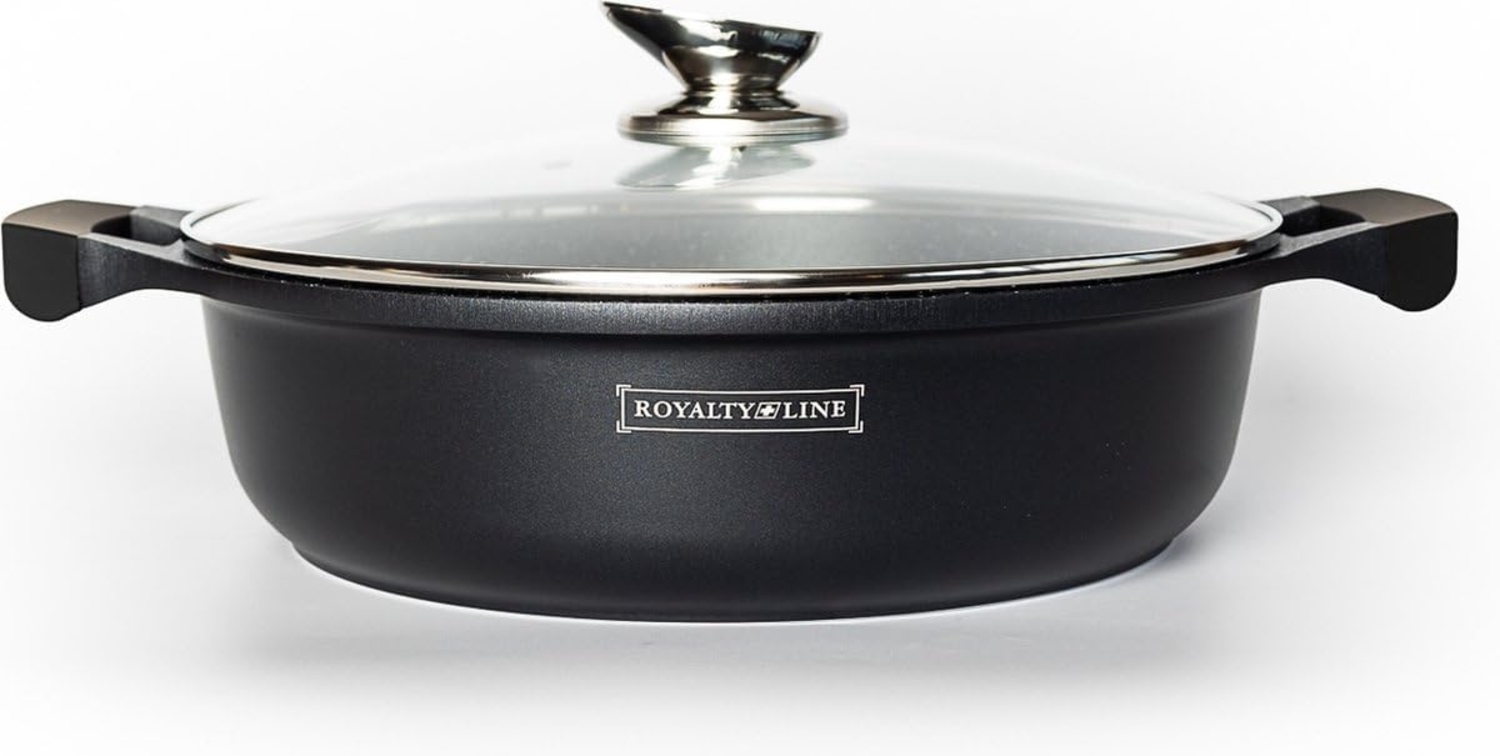 Kochtopf Schmortopf + Glasdeckel Antihaftbeschichtung Ø34 Royalty Line RL-BR34ML Bild 1