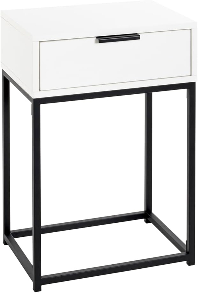 HAKU Möbel Konsole, schwarz, weiß, Metall, Spanplatte - Maße: B 40 x H 60 x T 28 cm, Style: Modern Bild 1