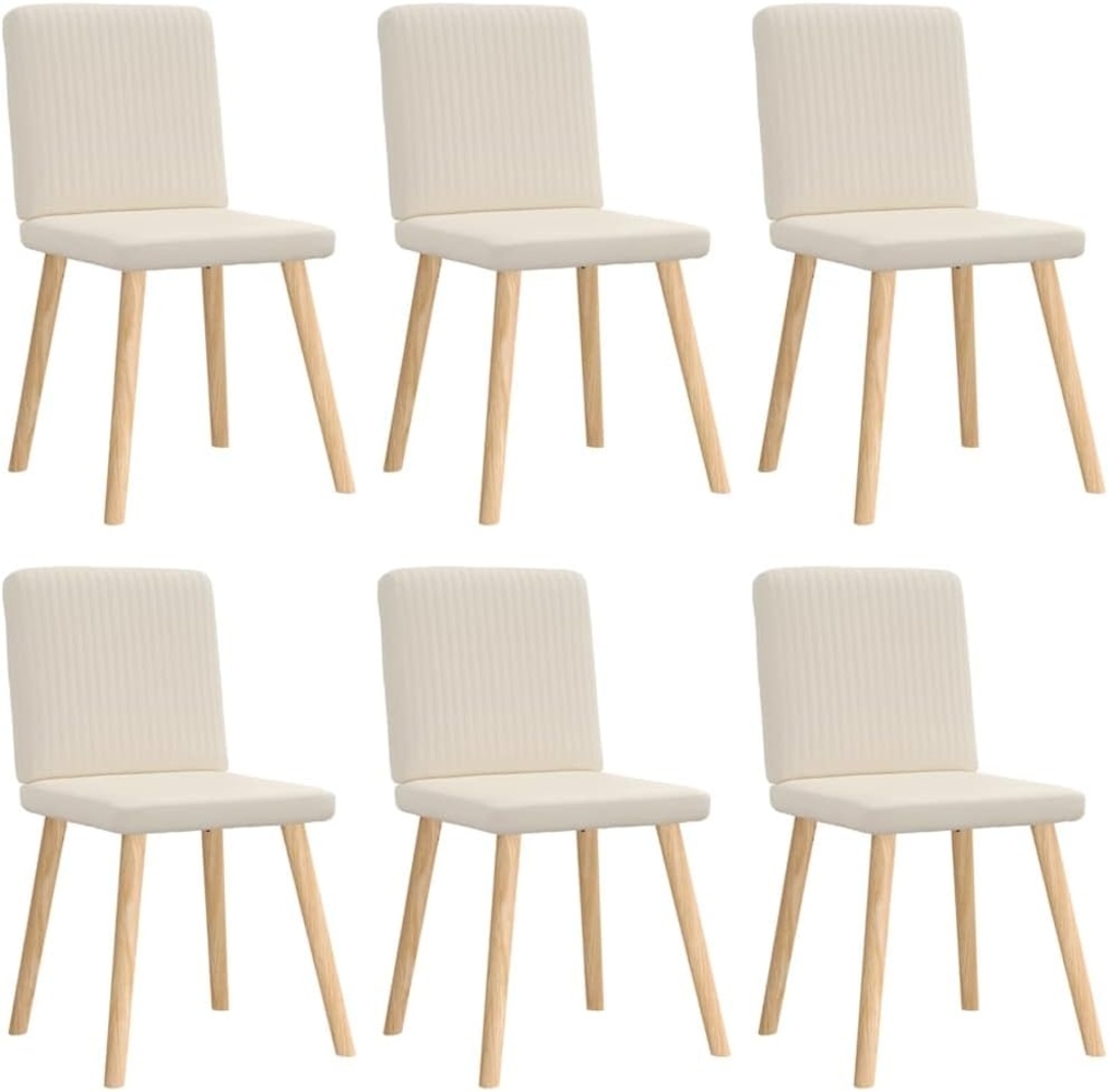 vidaXL Esszimmerstühle 6 Stk. Leinenbezug 3315578 Bild 1