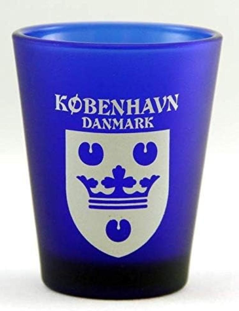 Copenhagen Denmark Schnapsglas kobaltblau Bild 1