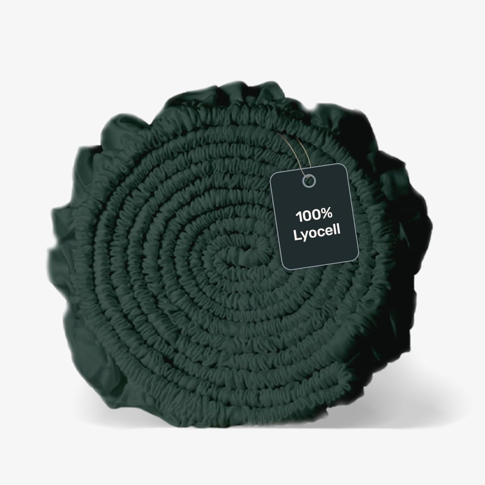 twenty:three® Bettlaken Lyocell Spannbettlaken Forest Green, Lyocell, Atmungsaktiv, Ultraweich, 100% TENCEL™ Lyocell, Nachhaltig, 100 x 200 Bild 1