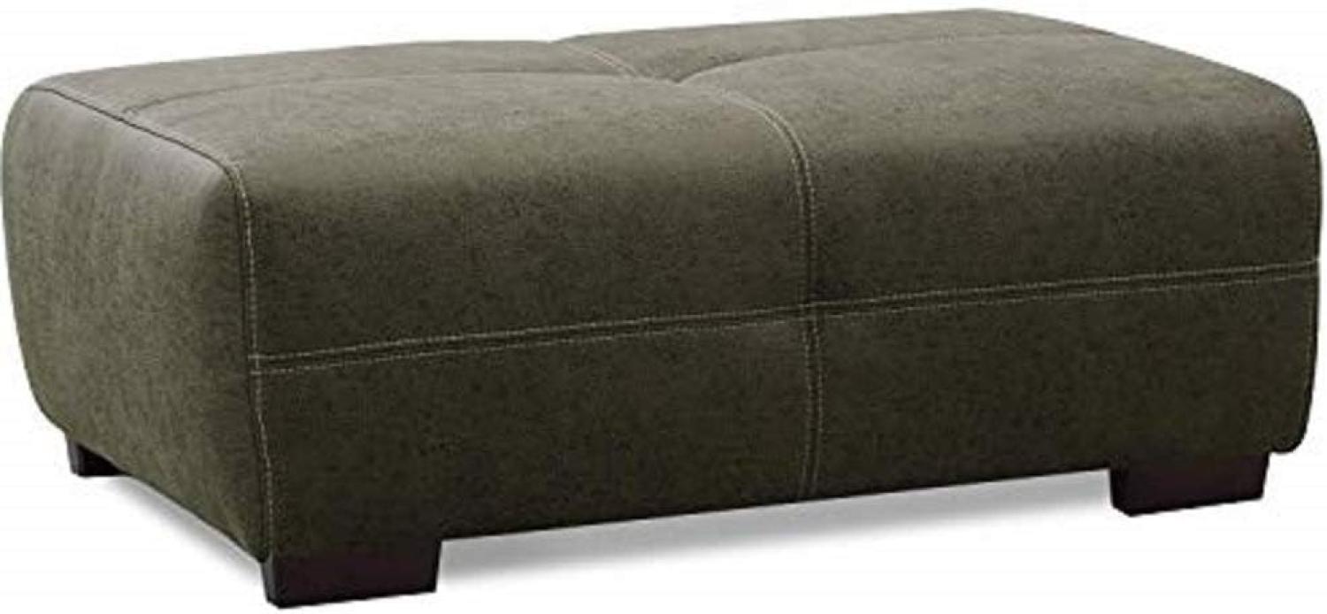 CAVADORE Hocker Mavericco / XXL-Fußbank, Sitzhocker, Polsterbank in Lederoptik / Modernes Design / Passend zu Big Sofa und Ecksofa Mavericco / 108 x 71 x 41 / Dunkelgrün Bild 1