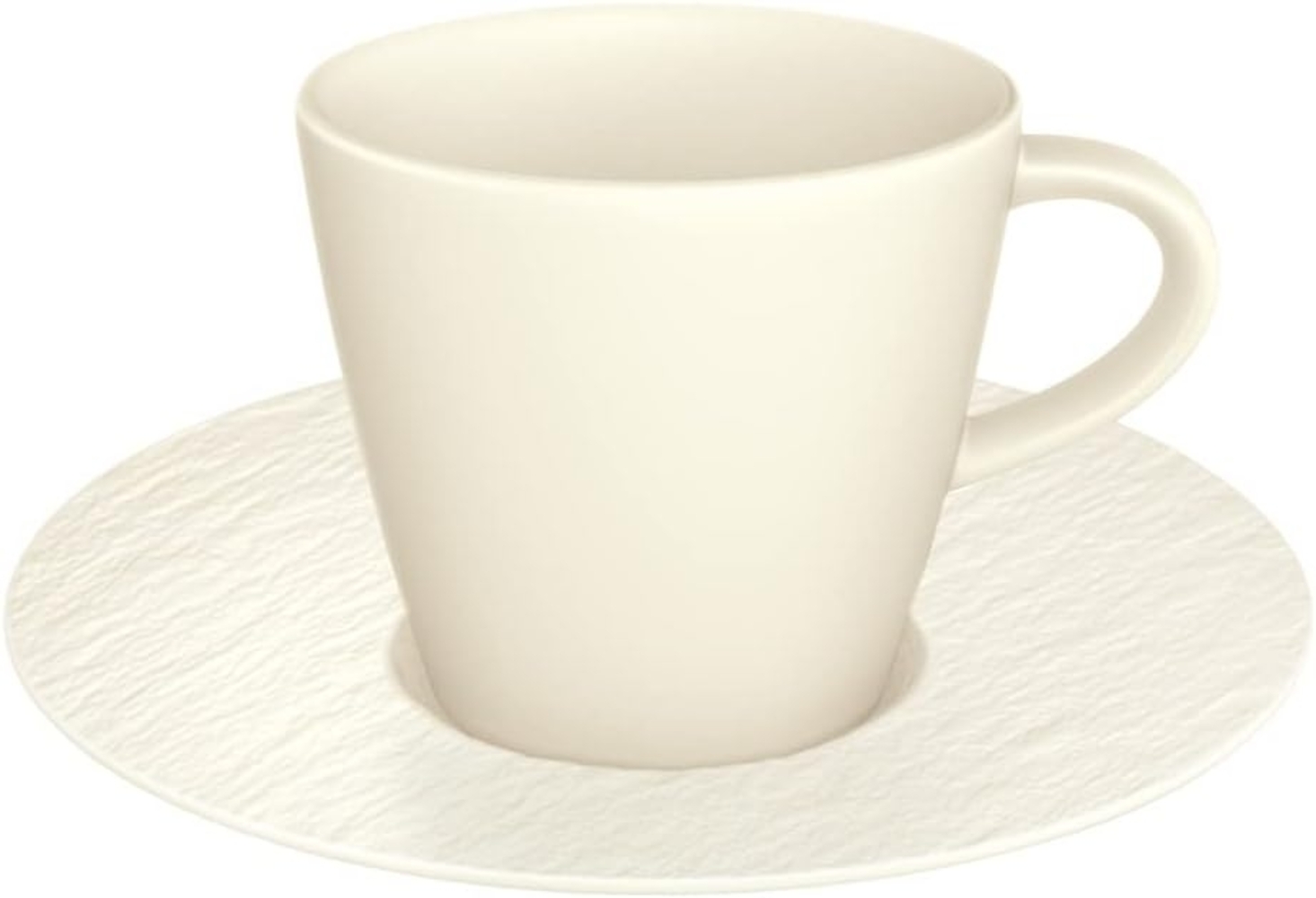 Villeroy & Boch Manufacture Rock Espressotasse mit Untertasse weiß Bild 1