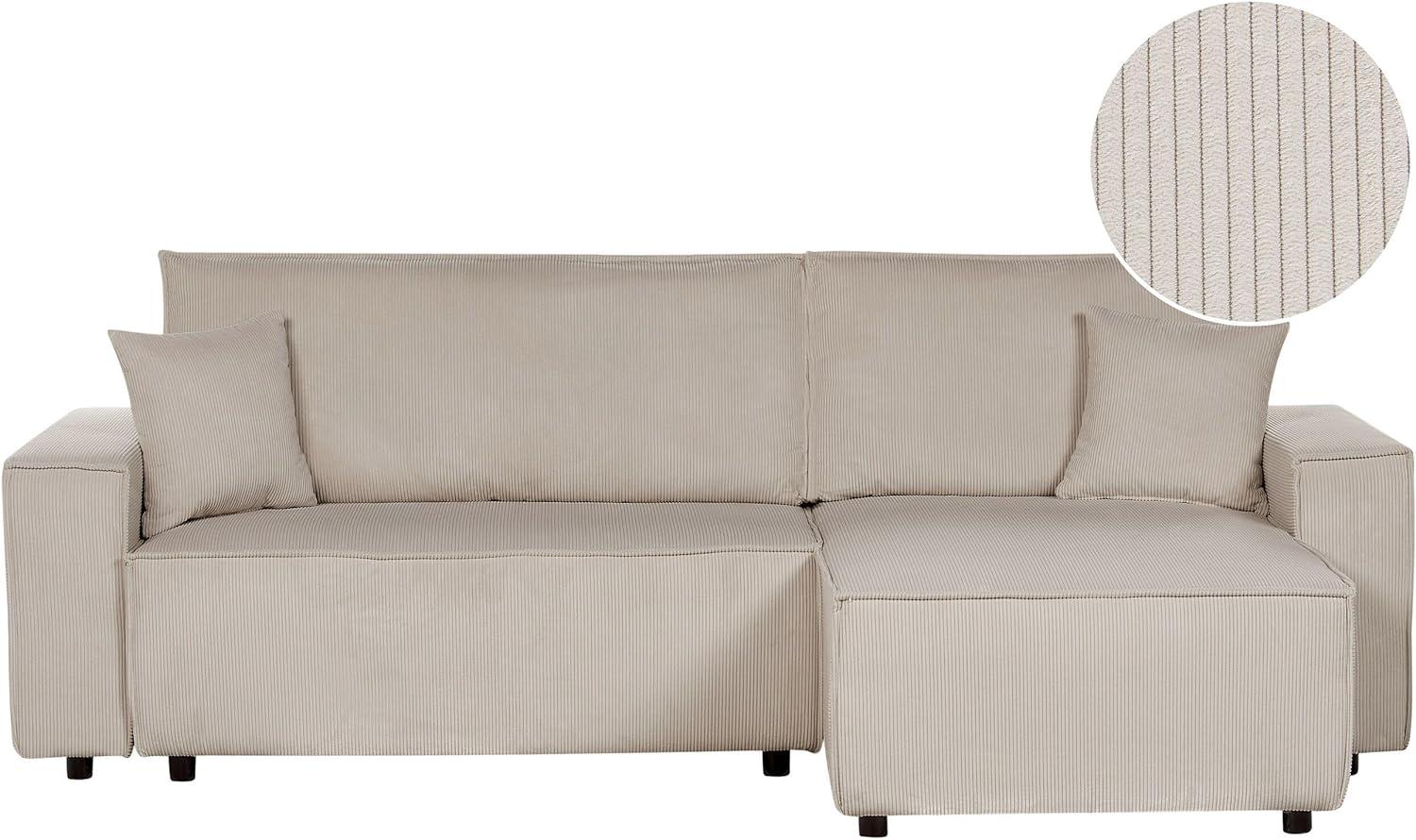 Schlafsofa ABACKA Beige Linksseitig Bild 1