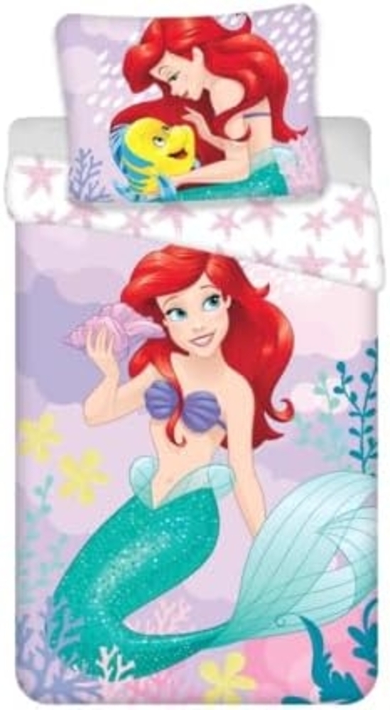 Disney Ariel Bettwäsche – Bettbezug 140x200 cm & Kissenbezug 70x90 cm Bild 1