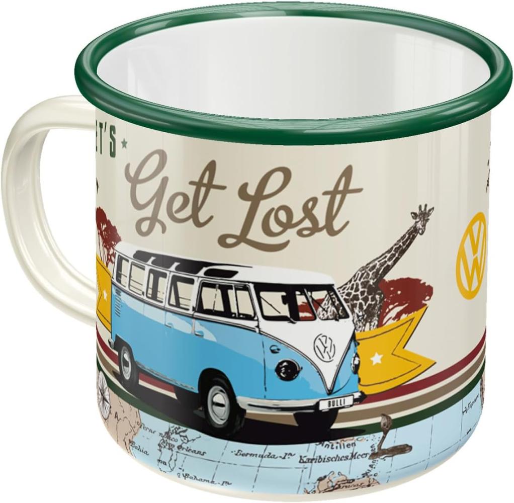 Nostalgic-Art Tasse Emaille-Becher - Volkswagen - VW Bulli - Let's Get Lost Bild 1