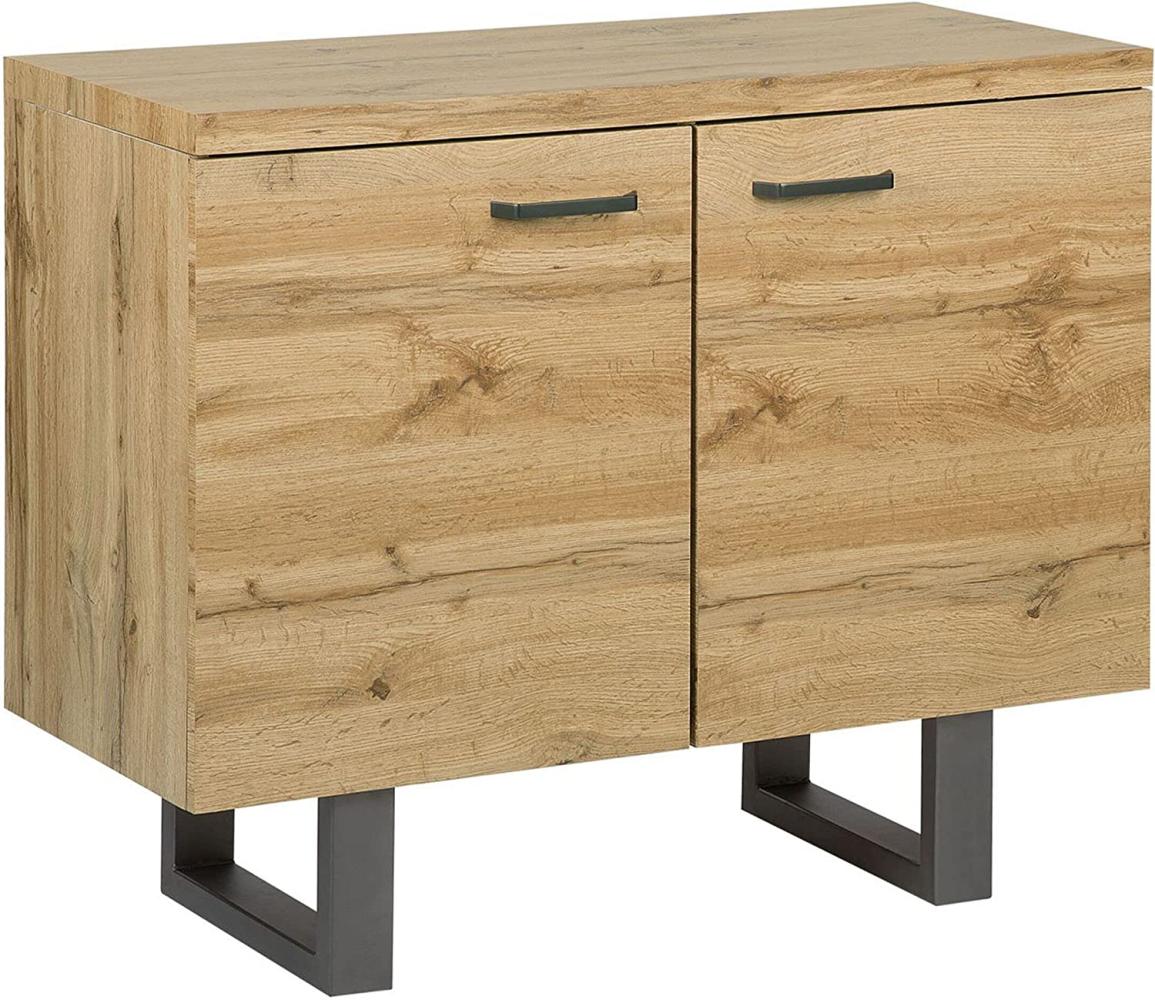 Sideboard heller Holzfarbton 2 Türen TIMBER Bild 1