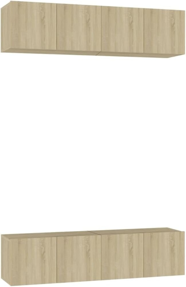 vidaXL TV-Schränke 4 Stk. Sonoma-Eiche 60x30x30 cm Holzwerkstoff 3078954 Bild 1