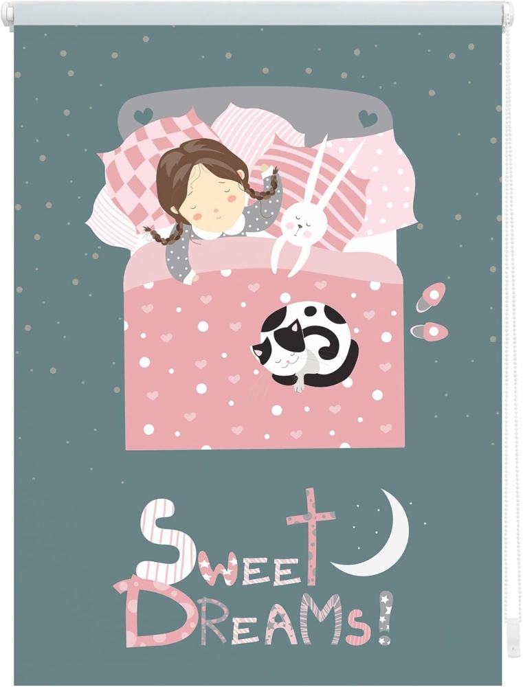Seitenzugrollo Klemmfix Digital Sweet Dreams, LICHTBLICK ORIGINAL, verdunkelnd, ohne Bohren, freihängend, Klemmfix, bedruckt Bild 1