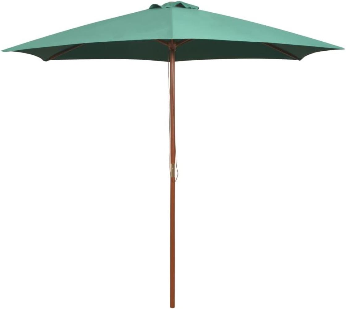 vidaXL Sonnenschirm 270x270 cm Holzmast Grün 42961 Bild 1