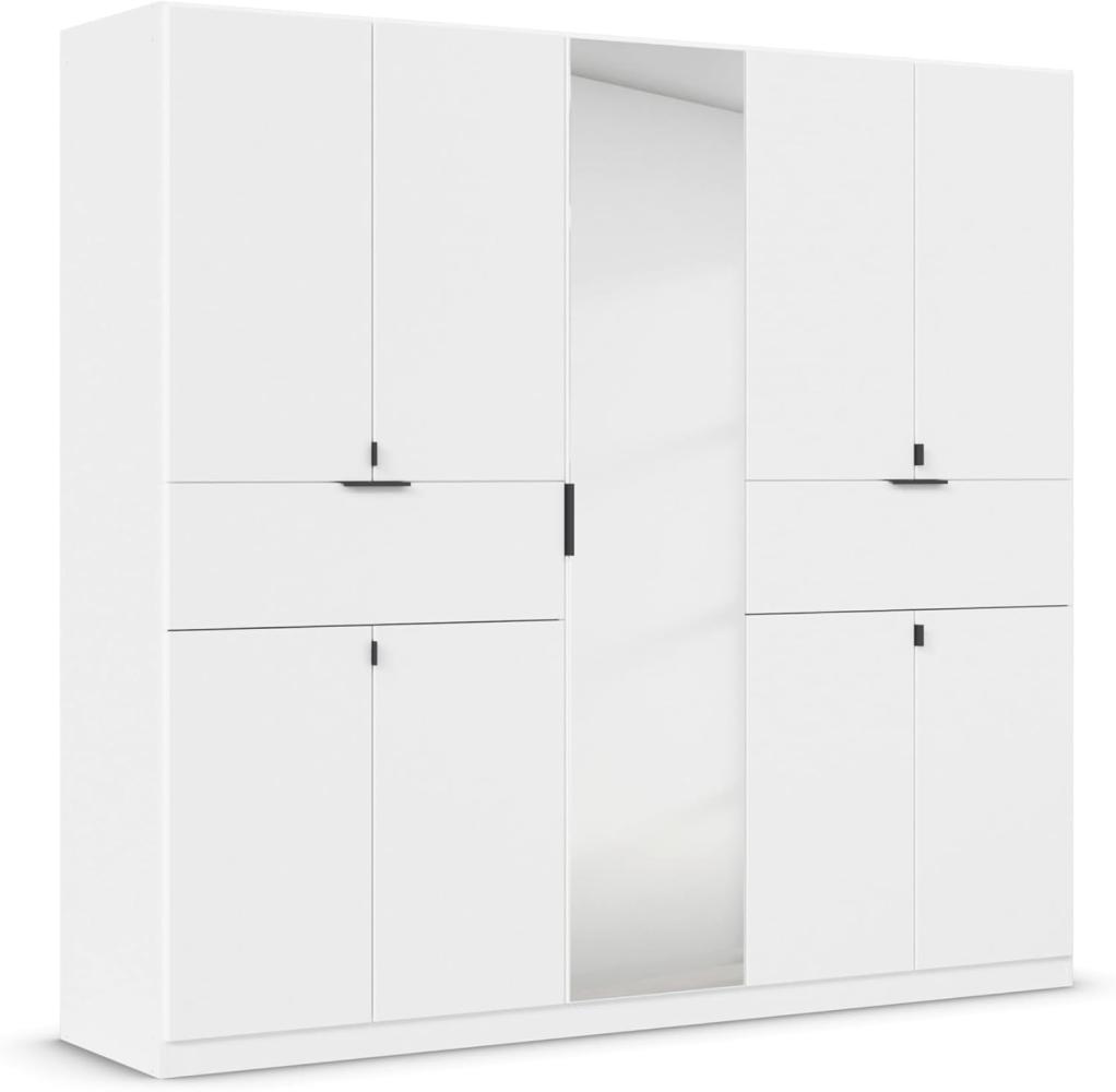 rauch Kleiderschrank, Drehtürenschrank TICAO, 9-türig, 1 Spiegeltüre, 2 Schubkästen, inkl. Türdämpferset, Alpinweiß, 226x210x54cm Bild 1