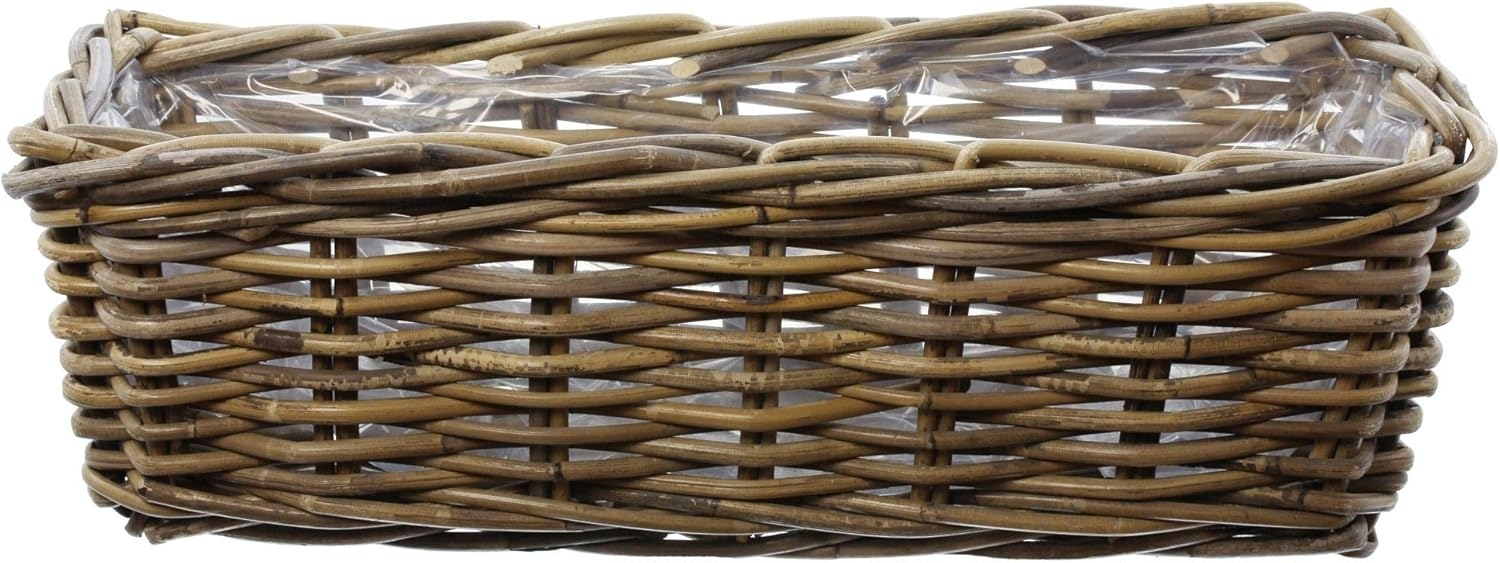 Pflanzkasten Rattan klein Pflanzschale Pflanzkorb Blumentopf Pflanztopf Übertopf Bild 1