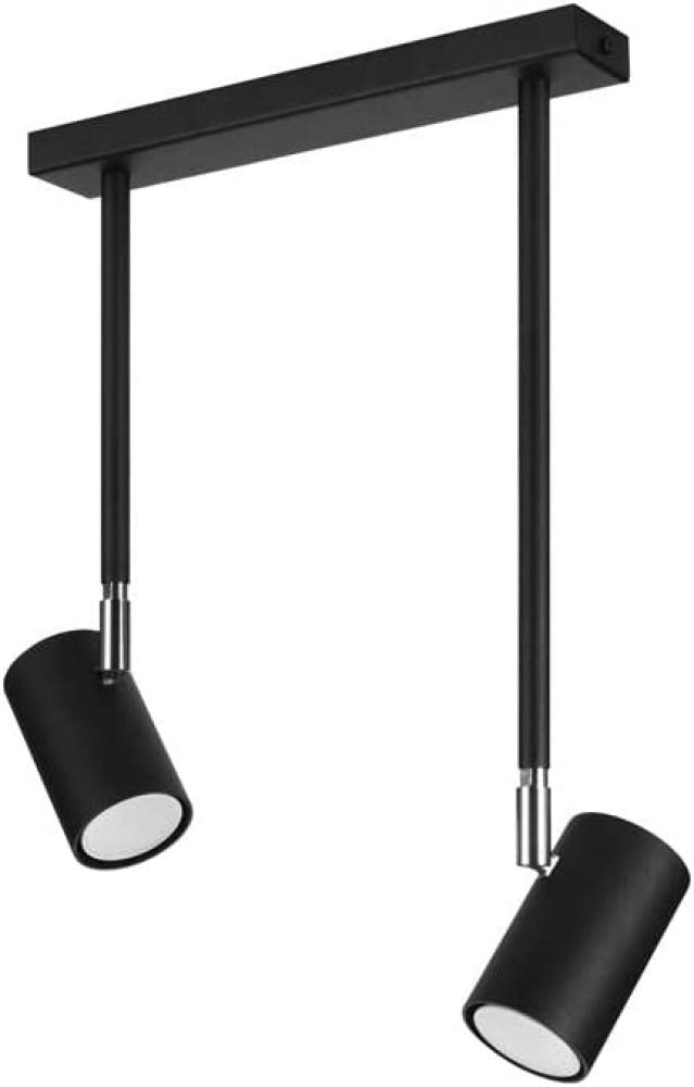 SOLLUX SL. 1075 Deckenleuchte NORANO 2 schwarz Stahl 40W L: 30cm B: 10cm H: 43cm dimmbar Bild 1