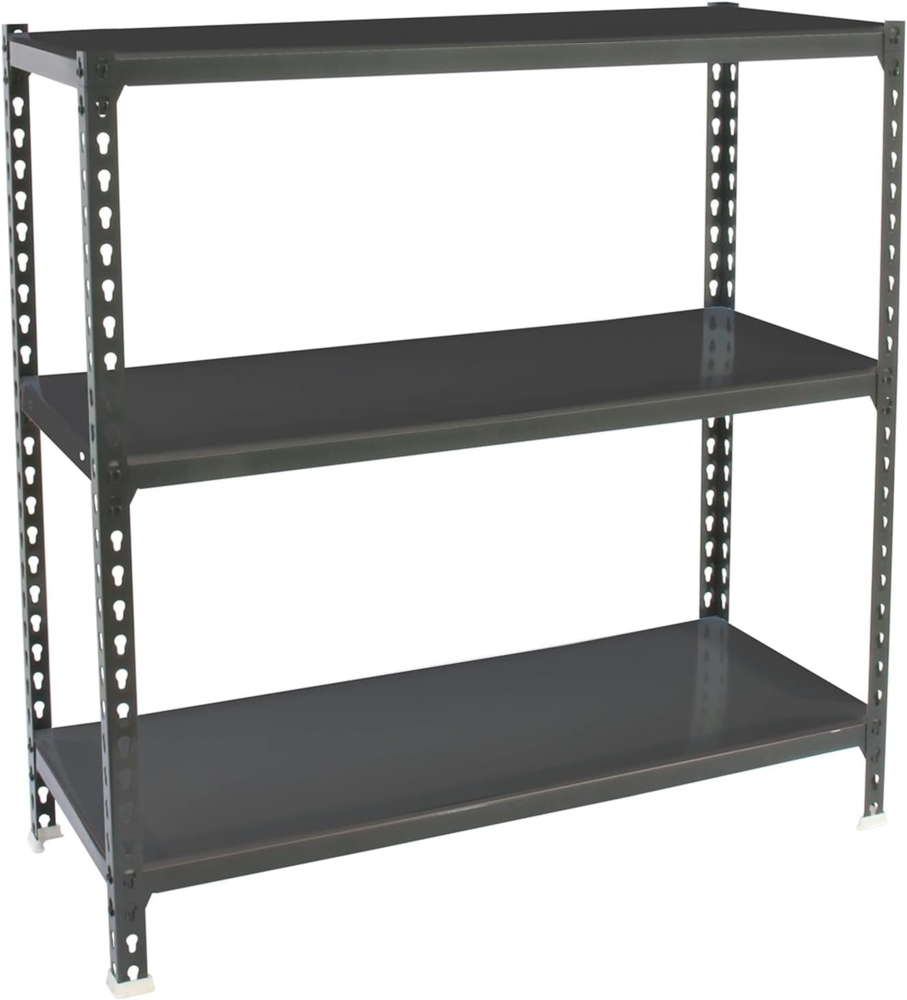 Simon Rack Simonclick Metallregal, 1000 x 900 x 500 mm, 3 Regalböden, 180 kg Biege-Punkt, Regale, Anthrazit Bild 1