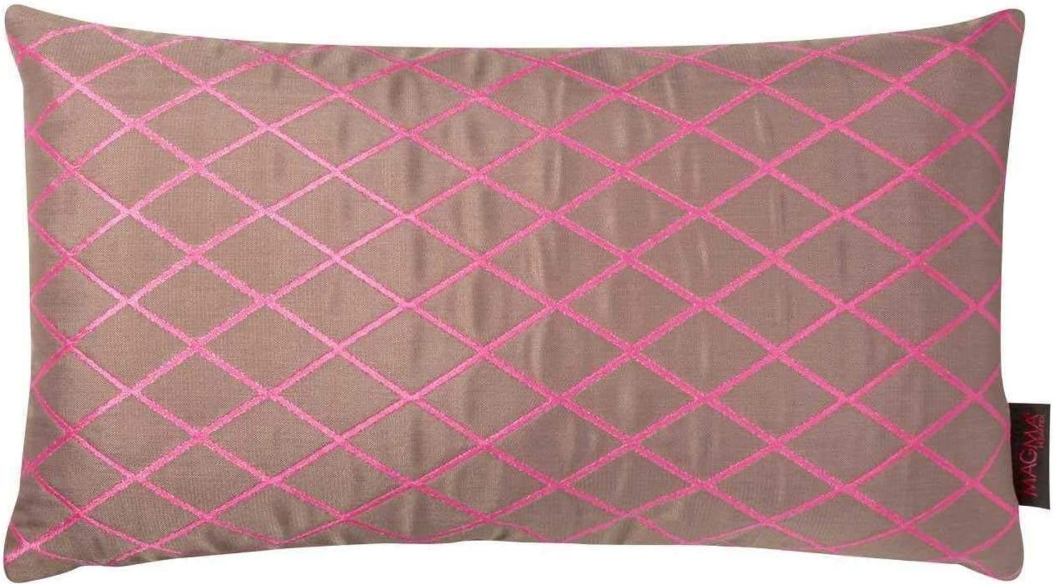 Magma Kissenhülle 30x50 cm Kariert Raute Demi Taupe Bild 1