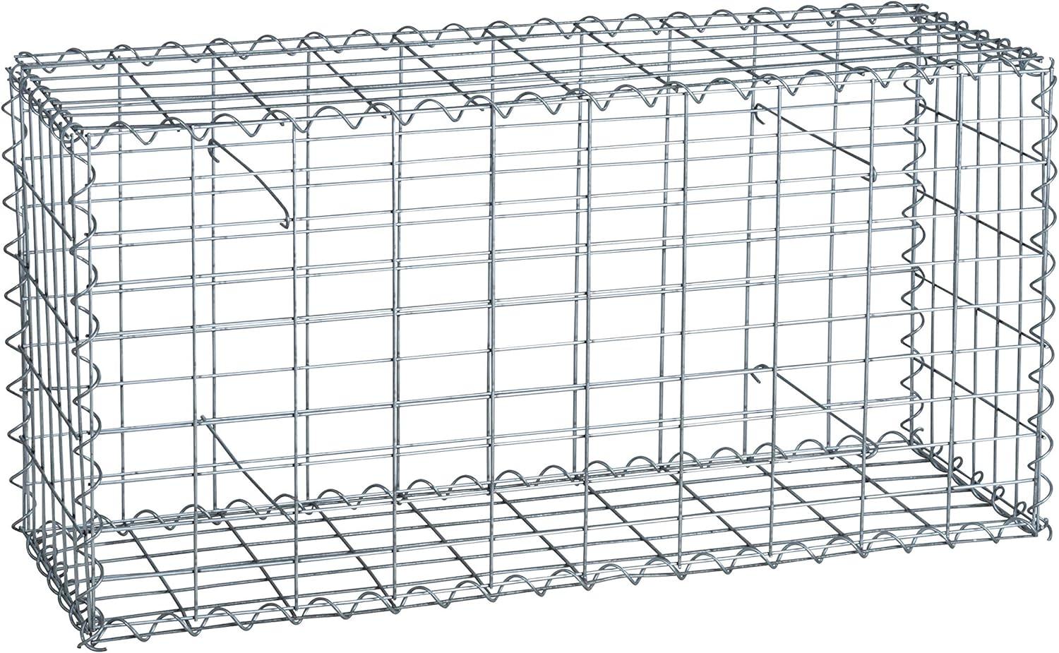 Gabione Steingabione Steinkorb 100x50x30 cm Wand Drahtkorb Metallkorb Mauer Bild 1