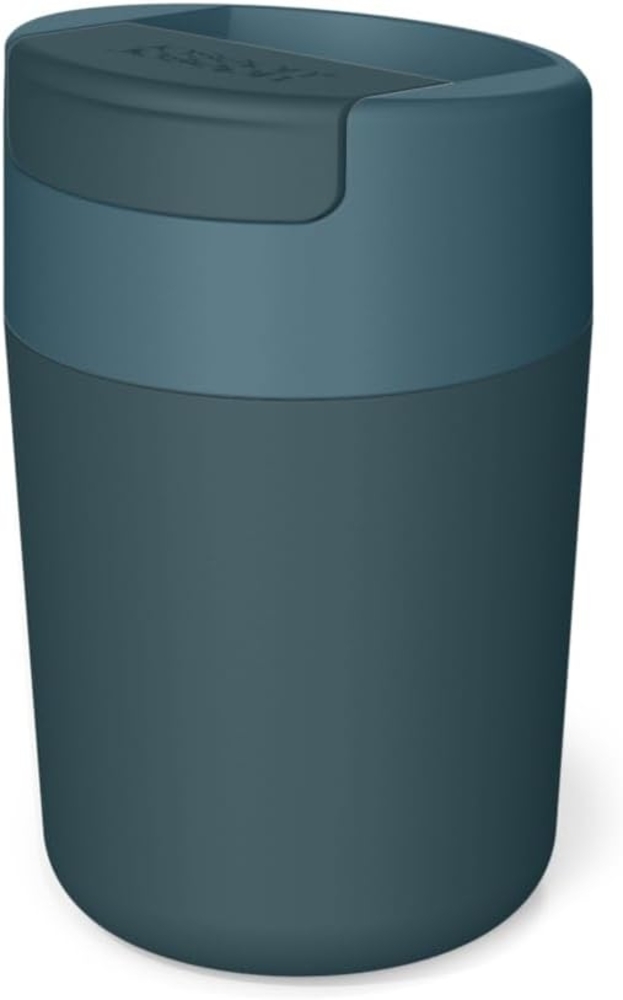 Joseph Joseph Sipp Reisebecher mit Klappdeckel - 340 ml - Blau Bild 1