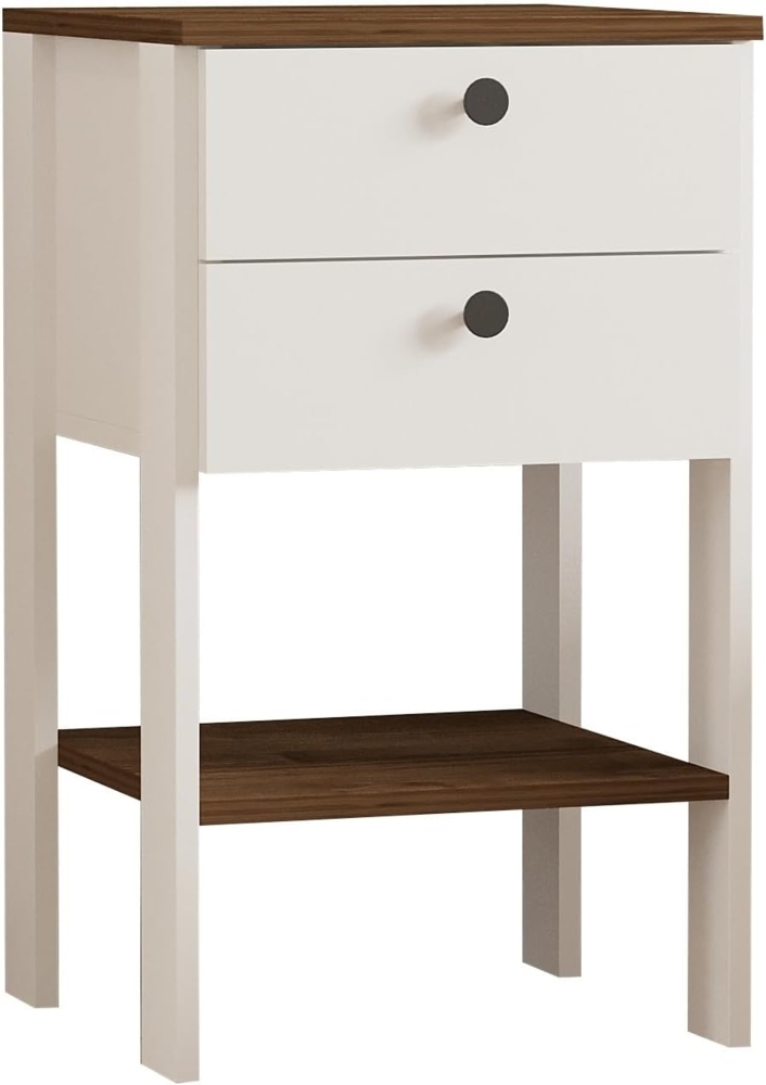 Hanah Home Ruzisa - White, Walnut Bild 1