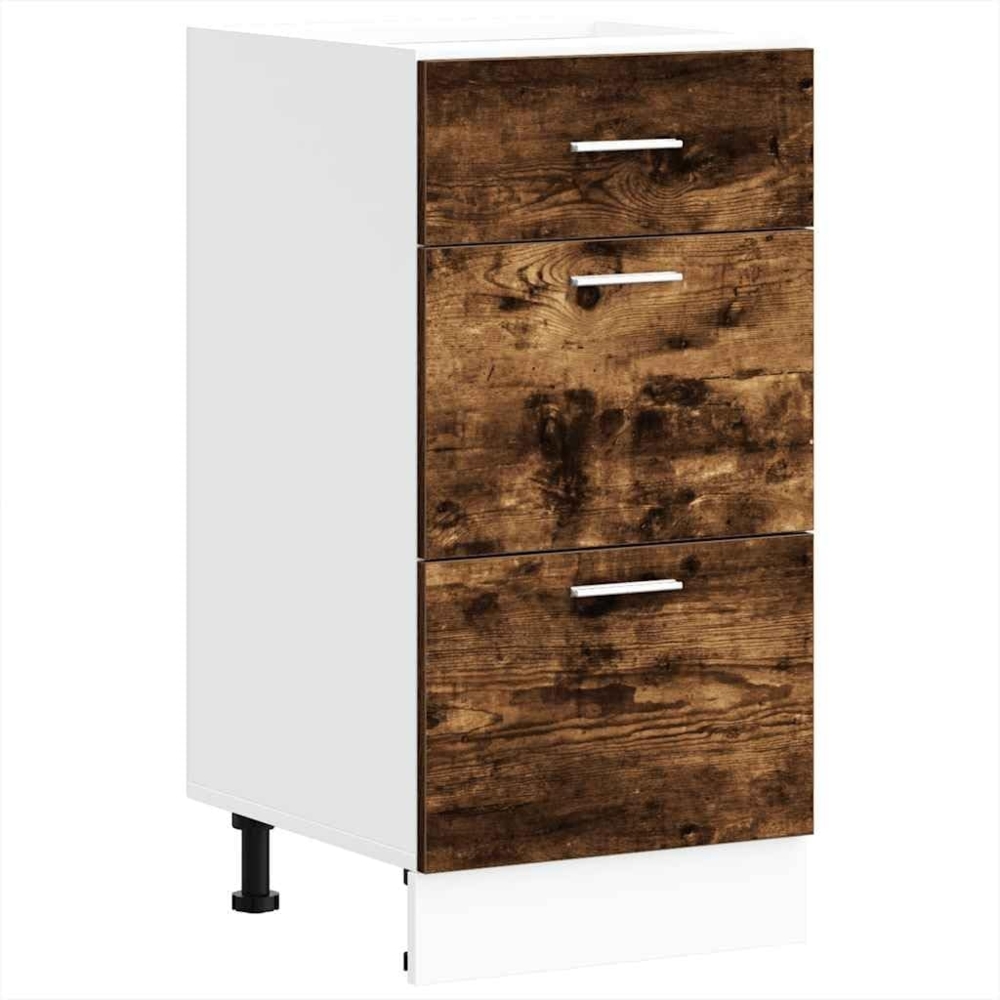 vidaXL Unterschrank Räuchereiche 40 x 46 x 81,5 cm Holzwerkstoff, Küchenschrank, Schrank Küche, Unterschrank Küche, Küchenmöbel, Küchenzeile Bild 1