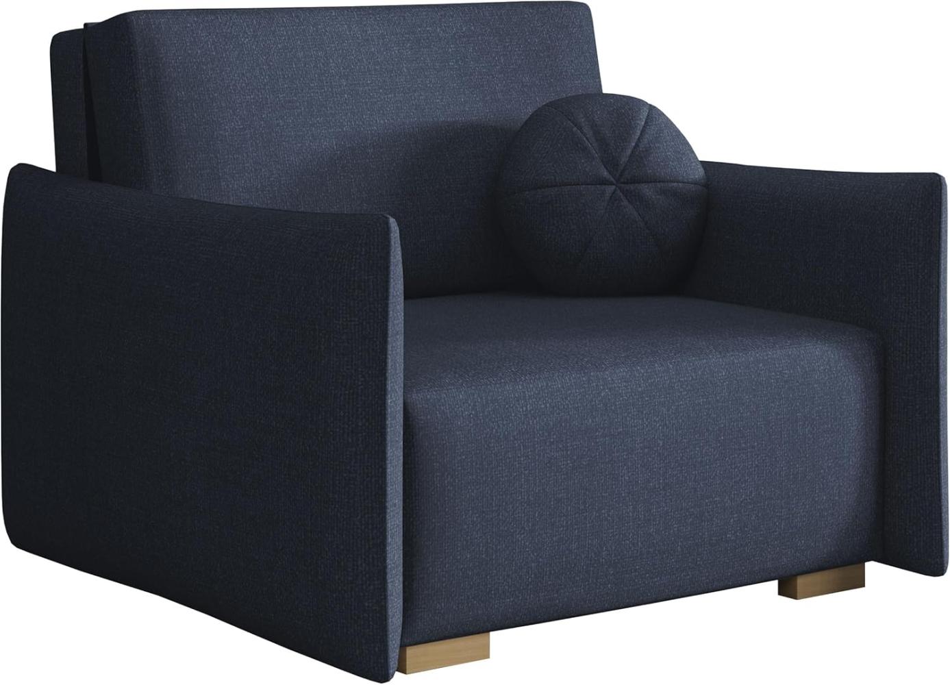 Sofa Viva Glov I mit Schlaffunktion, einsitzer Schlafsofa mit Bettkasten (Farbe: Soul 15) Bild 1