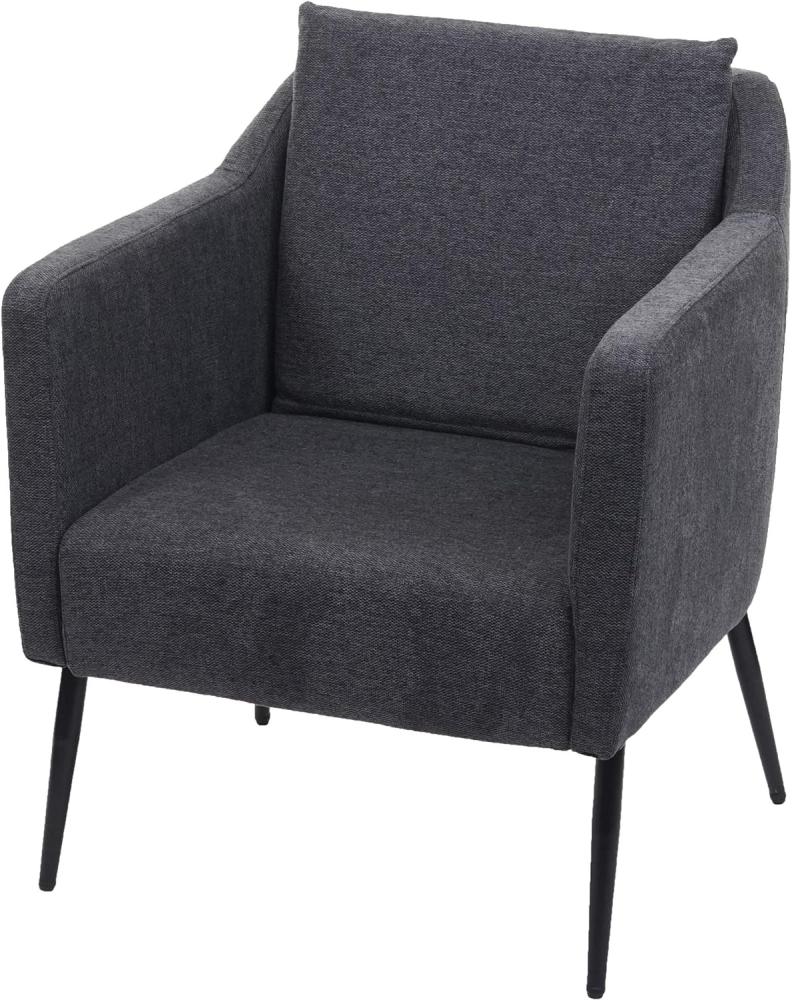 Lounge-Sessel HWC-H93a, Sessel Cocktailsessel Relaxsessel ~ Stoff/Textil dunkelgrau Bild 1