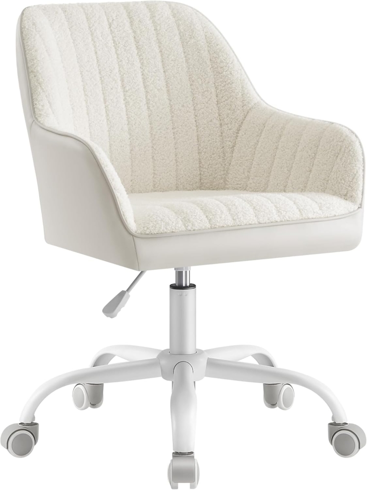 Songmics Bürostuhl, höhenverstellbar, beige, 64 x 62 x (80-90) cm Bild 1