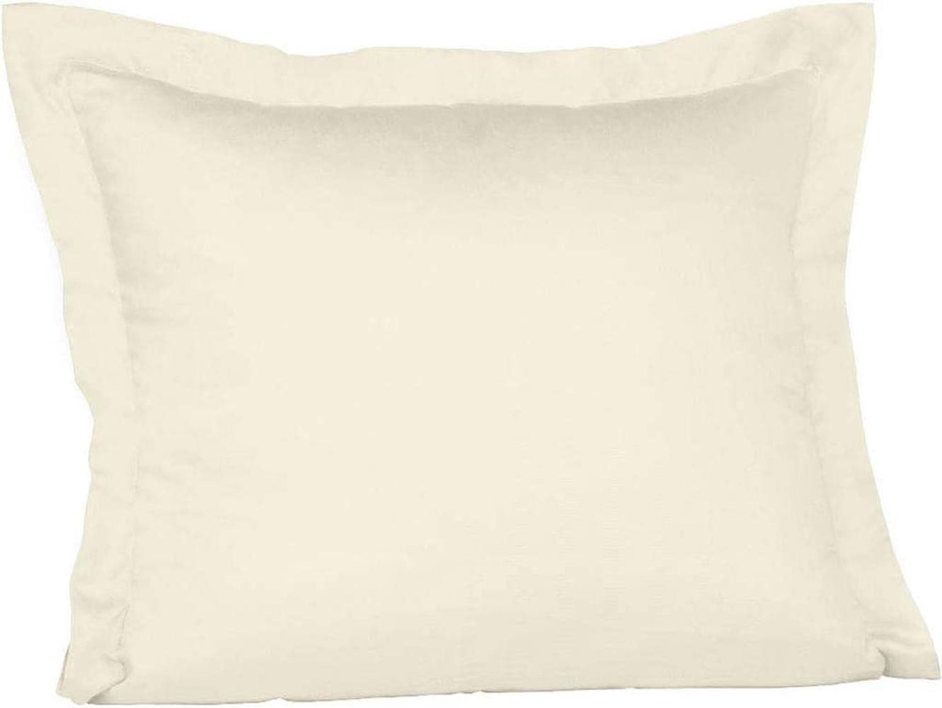 Fleuresse Mako-Satin-Kissenbezug uni colours creme 2610 35 x 40 cm Bild 1