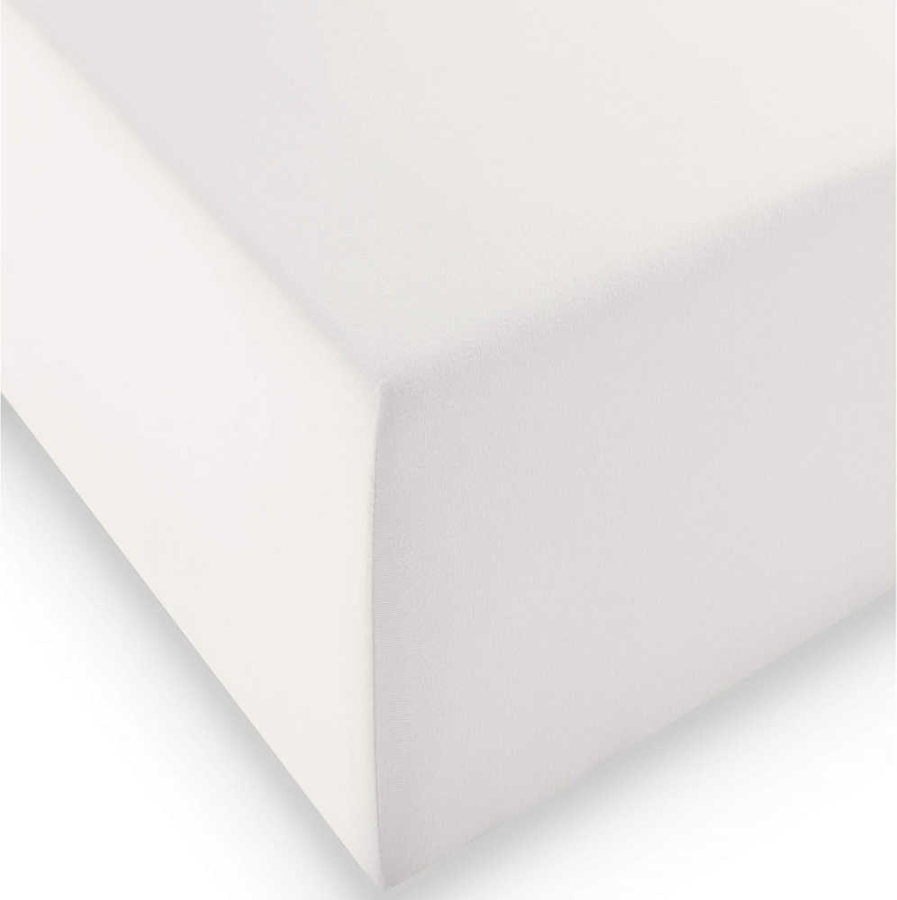 Fleuresse 'Comfort XL' Spannbetttuch, 180x200 - 200x220 cm, bis 40 cm Höhe, naturweiß Bild 1