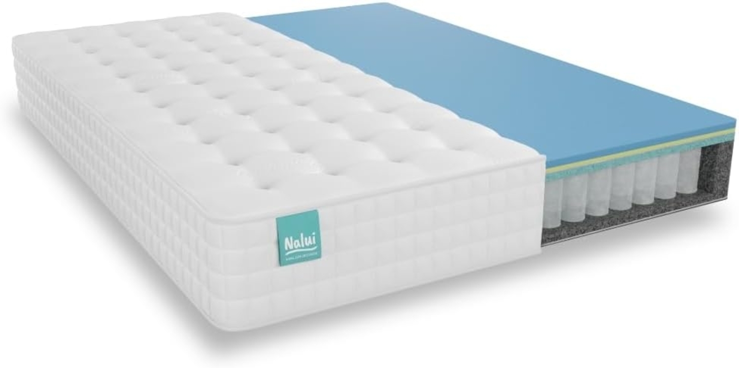 ZZ DON DESCANSO Galana Taschenfederkernmatratze mit Stretchgewebe Cashmere und atmungsaktivem 3D-Gewebe | mittlere Festigkeit, Taschenfedern, Höhe: ± 26 cm, 80x190 cm Bild 1