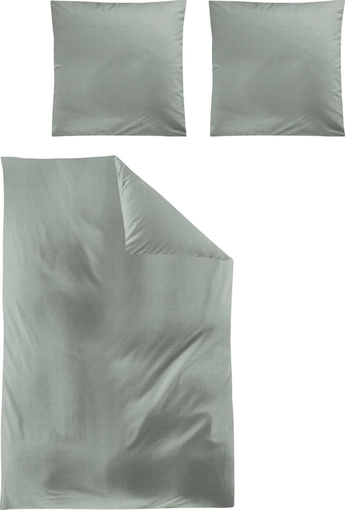 Irisette Tencel-Satin Bettwäsche Set Lotus 8521 salbei 135 x 200 cm + 1 Kissenbezug 80x80 cm Bild 1