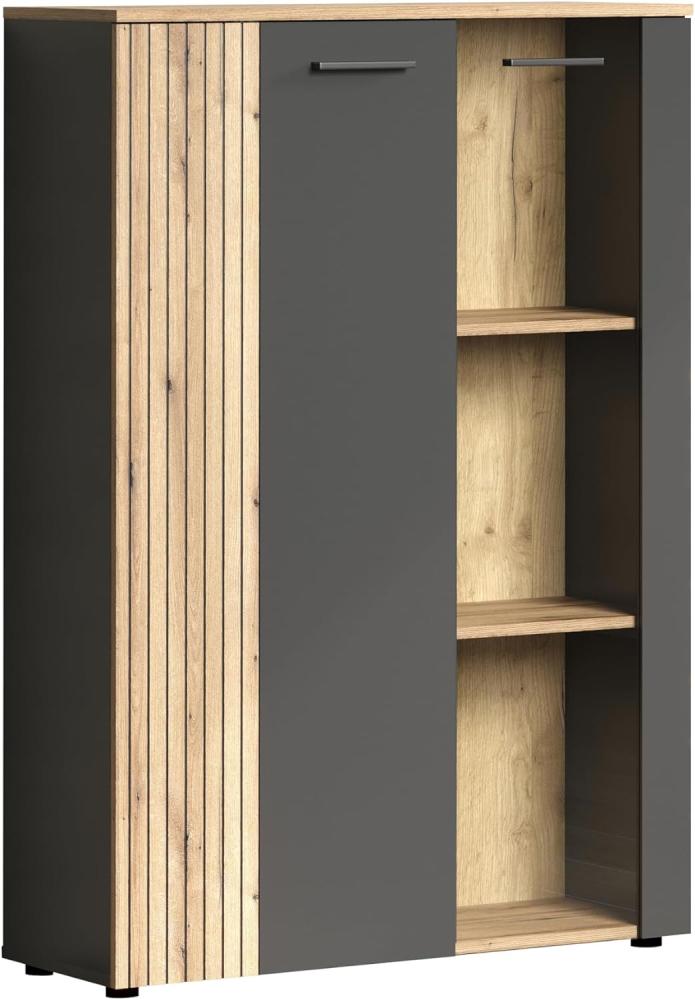 Highboard Esteban in grau und Eiche Evoke 90 x 132 cm Bild 1