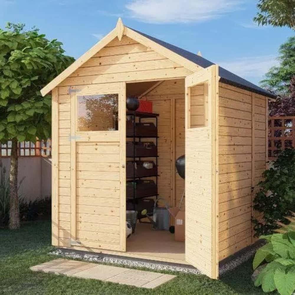 Alpholz Gerätehaus Alisha Gerätehaus aus Holz Geräteschrank mit 19 mm Wandstärke Gartenhaus mit Montagematerial Bild 1