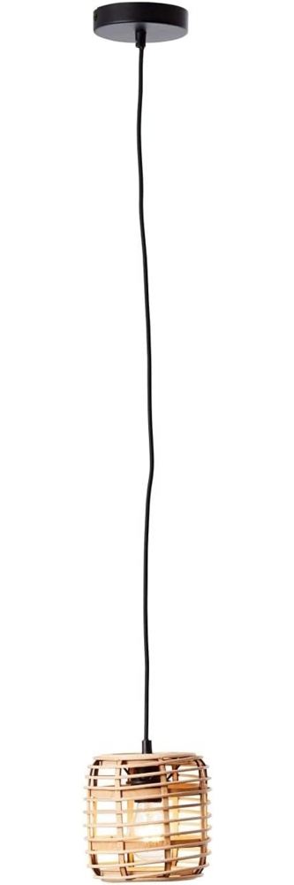 Brilliant Leuchten No. 99262-06 Crosstown Pendelleuchte 16cm holz hell schwarz E27 Bild 1