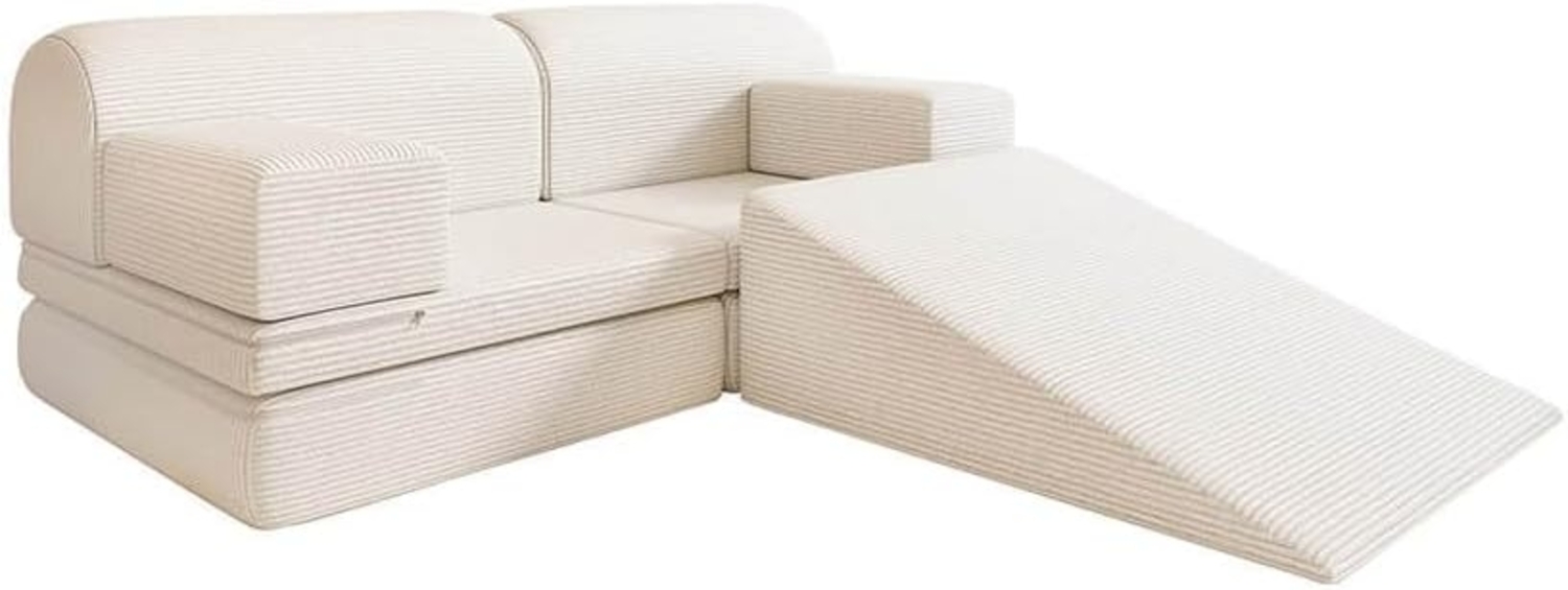 HOME DELUXE Spielsofa LIV inkl. Rutsche - Cord Beige Bild 1