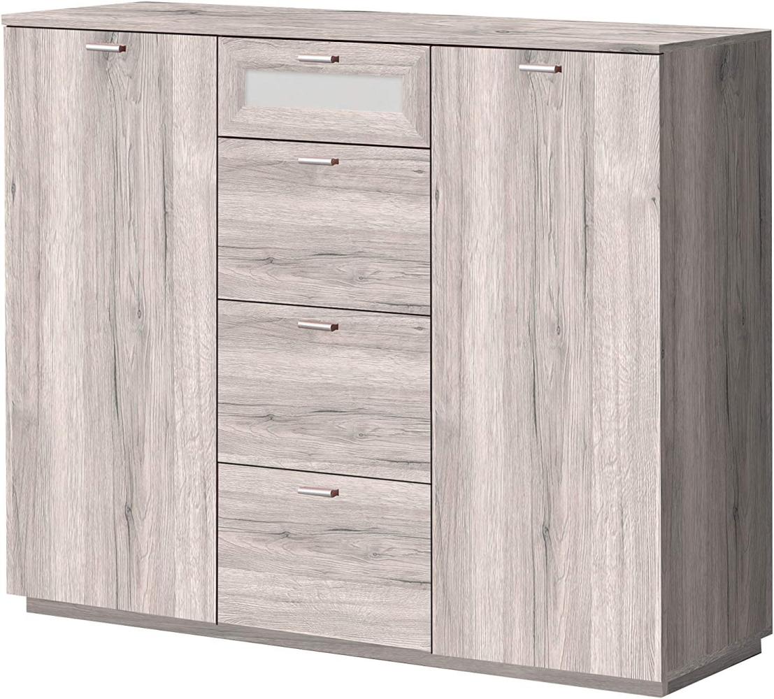 FORTE Nexus Kommode, Holzwerkstoff, Beige/Braun, 119,6 x 98,8 x 40 cm Bild 1