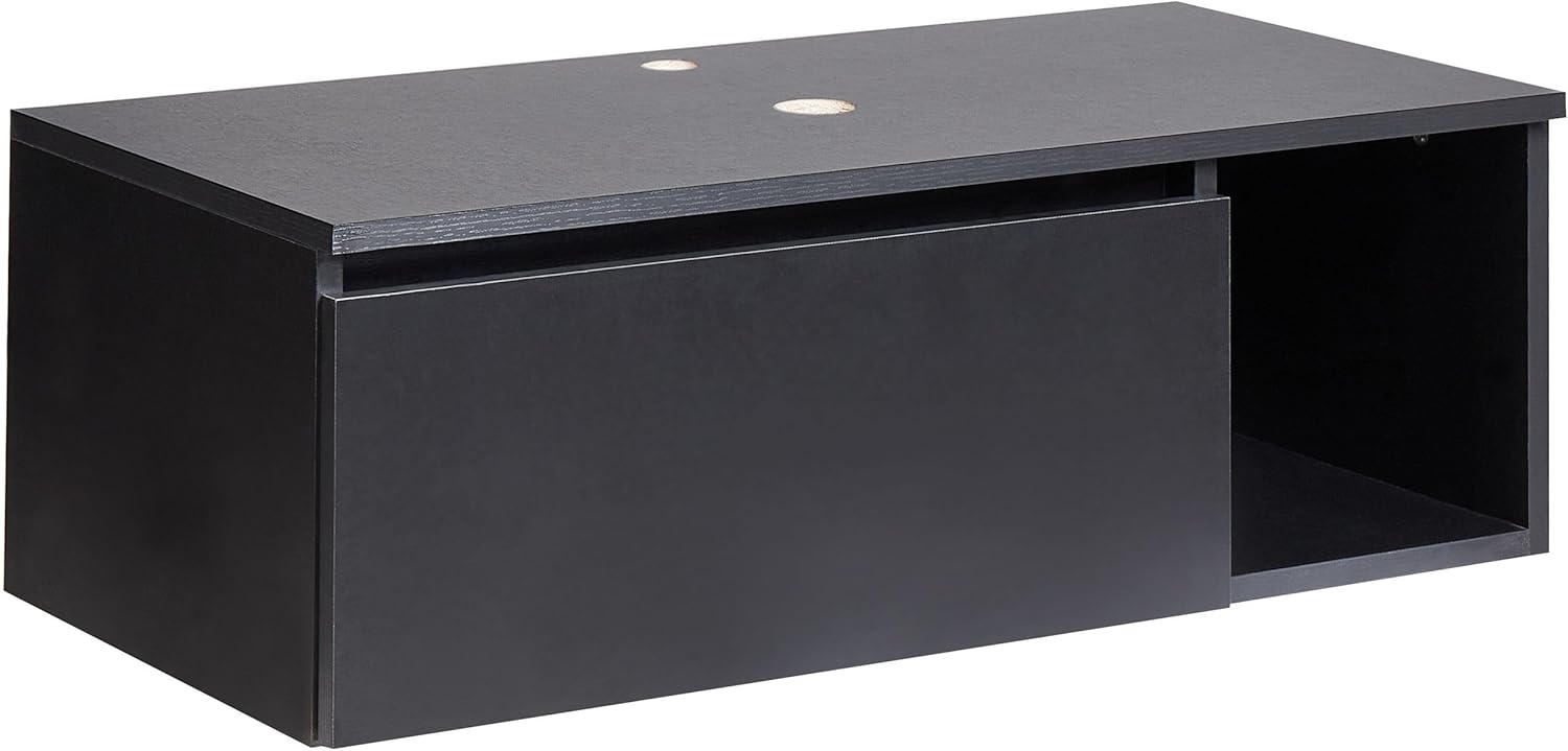Wandmontierter Waschtischunterschrank RUPANCO 80 cm Schwarz Bild 1
