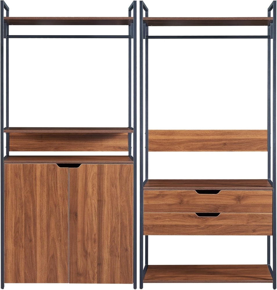 Garderobenständer 2er Set Larem 1 Schrank 2 Schubladen [en. casa] Bild 1
