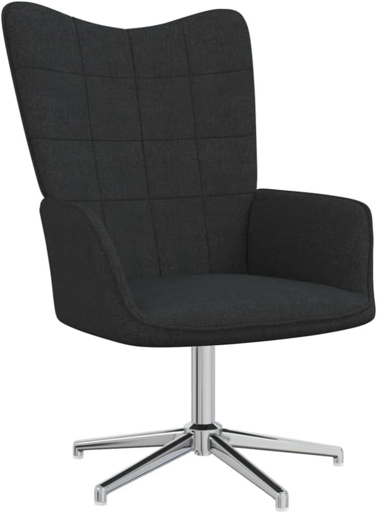 vidaXL Relaxsessel Schwarz Stoff, Drehbar [327991] Bild 1