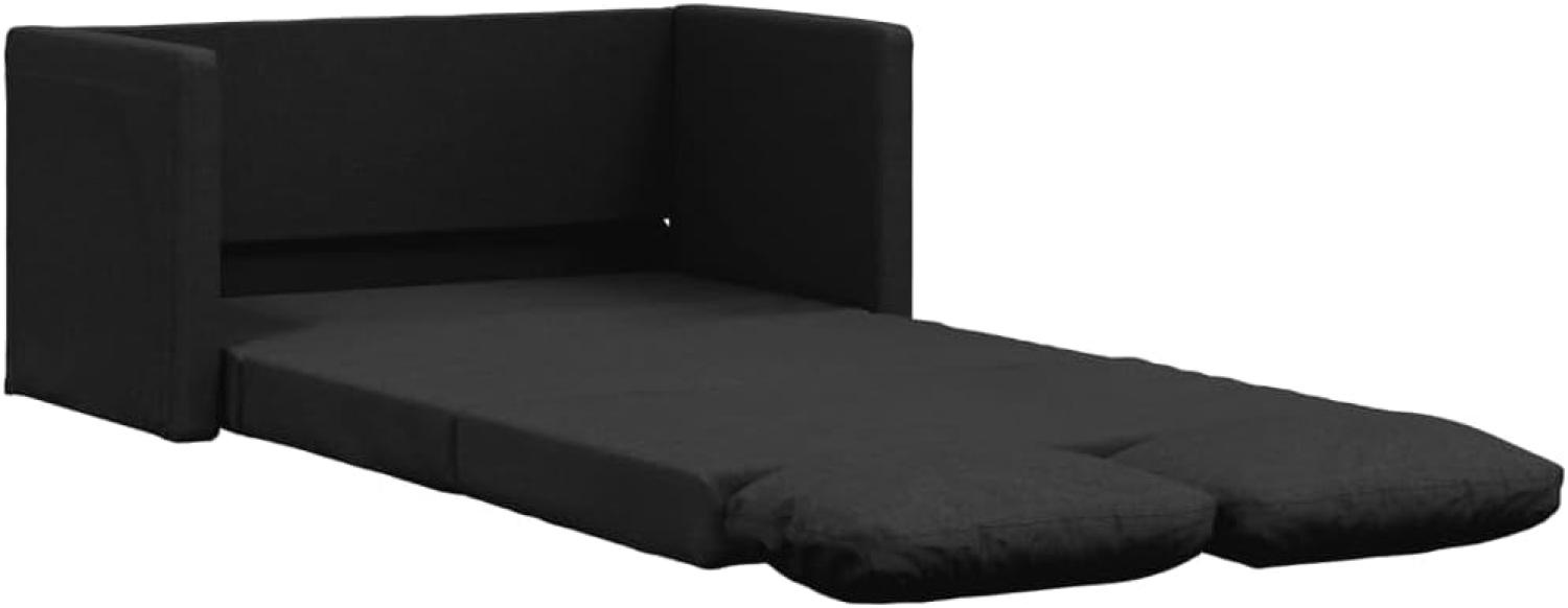 vidaXL Sofa Bodensofa mit Schlaffunktion Schwarz 112x174x55 cm Stoff Bild 1