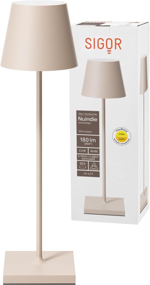 LED-Außentischleuchte, LEDs/3,7V/2,2W, 2200/2700K, NUINDIE, dünenbeige dünenbeige Bild 1