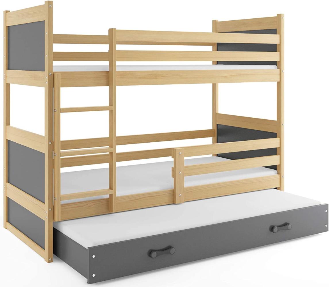 Interbeds 'RICO 3' Etagenbett natur/grau 80x160 cm Bild 1