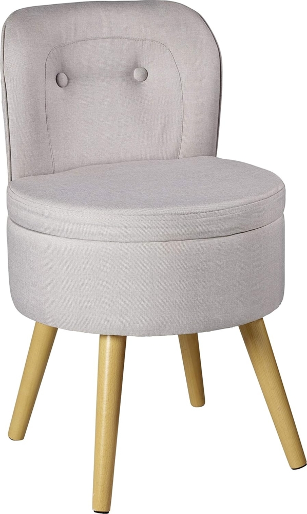 ECHTWERK Sessel “ׄVince“, Polstersessel, Stuhl mit Komfort, hohe Rückenlehne, weiche Schaumstoffpolsterung, Holzfüße, 6,2 kg, grau Bild 1